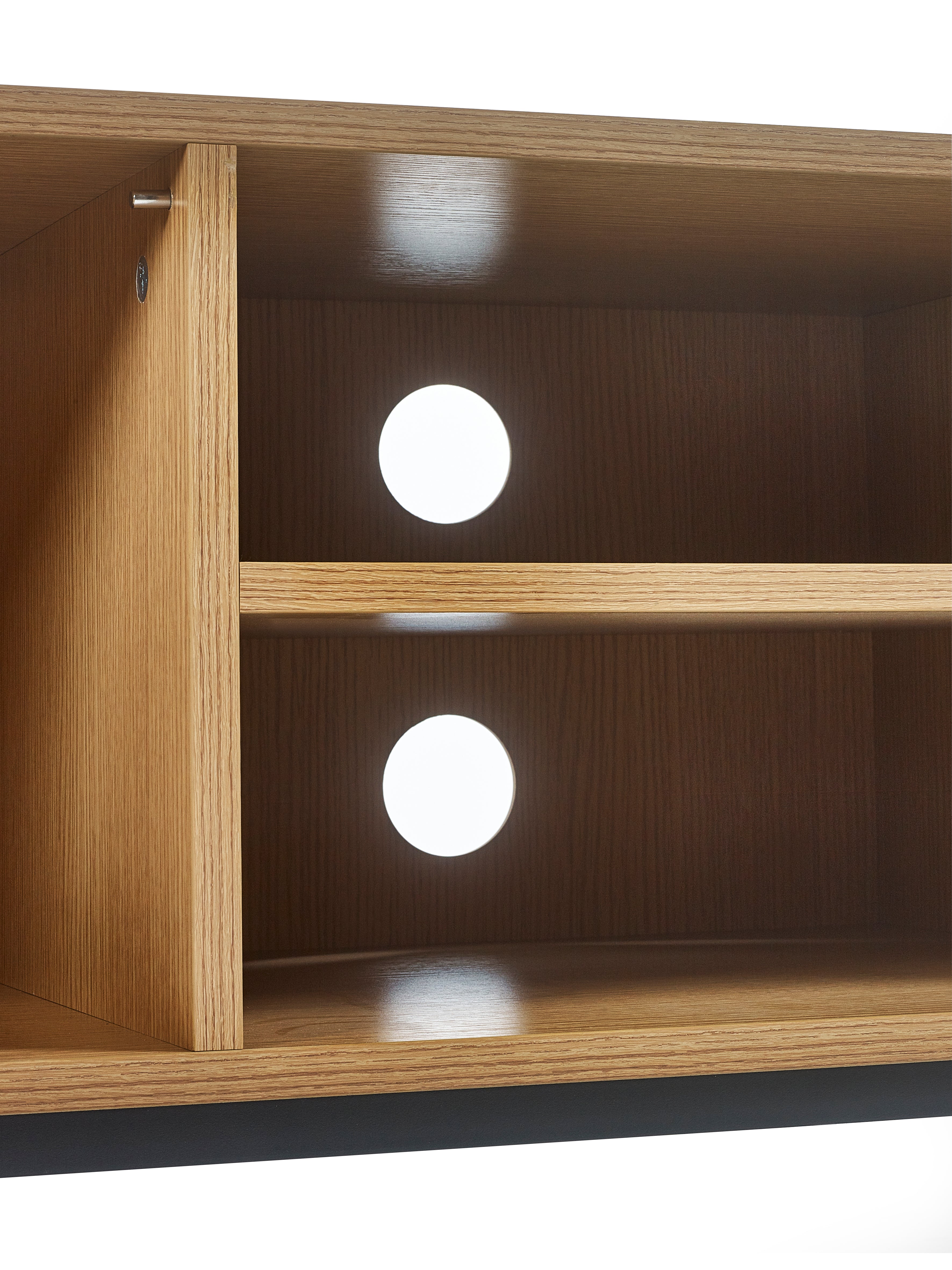 Arya Slatted Oak Wood TV Unit